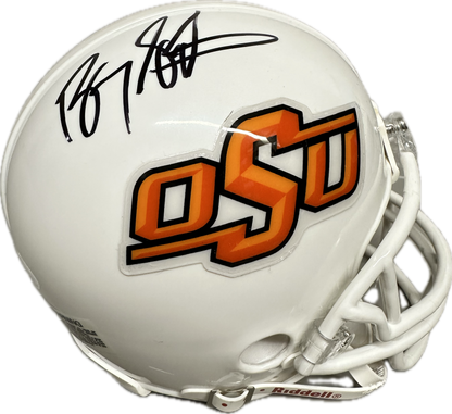 Barry Sanders OSU Signed Mini Football Helmet (JSA)