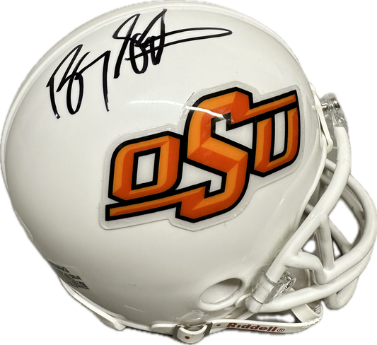 Barry Sanders OSU Signed Mini Football Helmet (JSA)