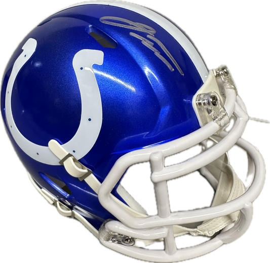 Jonathan Taylor Indianapolis Flash Mini Football Helmet (JSA)