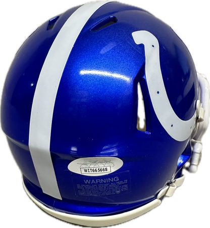 Jonathan Taylor Indianapolis Flash Mini Football Helmet (JSA)