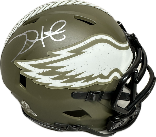 Jalen Hurts Philadelphia Salute to Service Signed Mini Football Helmet (JSA)
