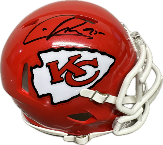 Chris Jones Kansas City Red Mini Football Helmet (PIA)