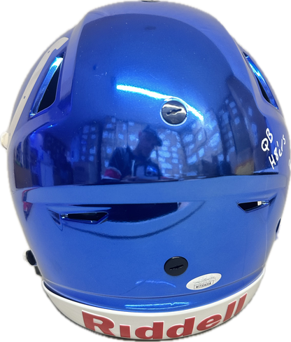 Robert Mathis "Super Bowl XLI" Mega Inscription: Full Size Indianapolis Mirror Blue Speed Authentic Football Helmet (JSA)