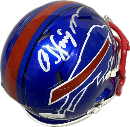 OJ Simpson Buffalo Home Signed Flash Mini Football Helmet (JSA)