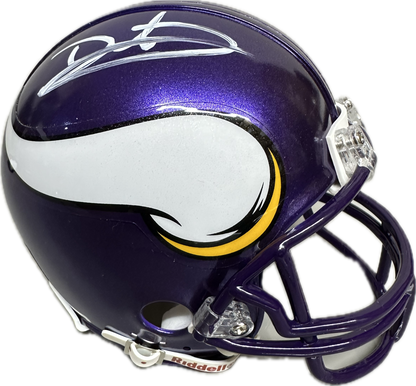 Daunte Culpepper Minnesota Puple Signed Mini Football Helmet (JSA)