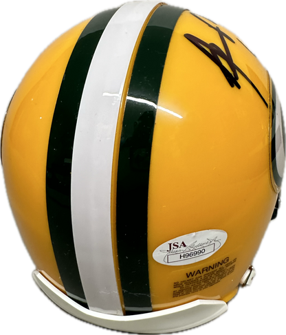 Aaron Rodgers Green Bay Signed Mini Football Helmet (JSA)
