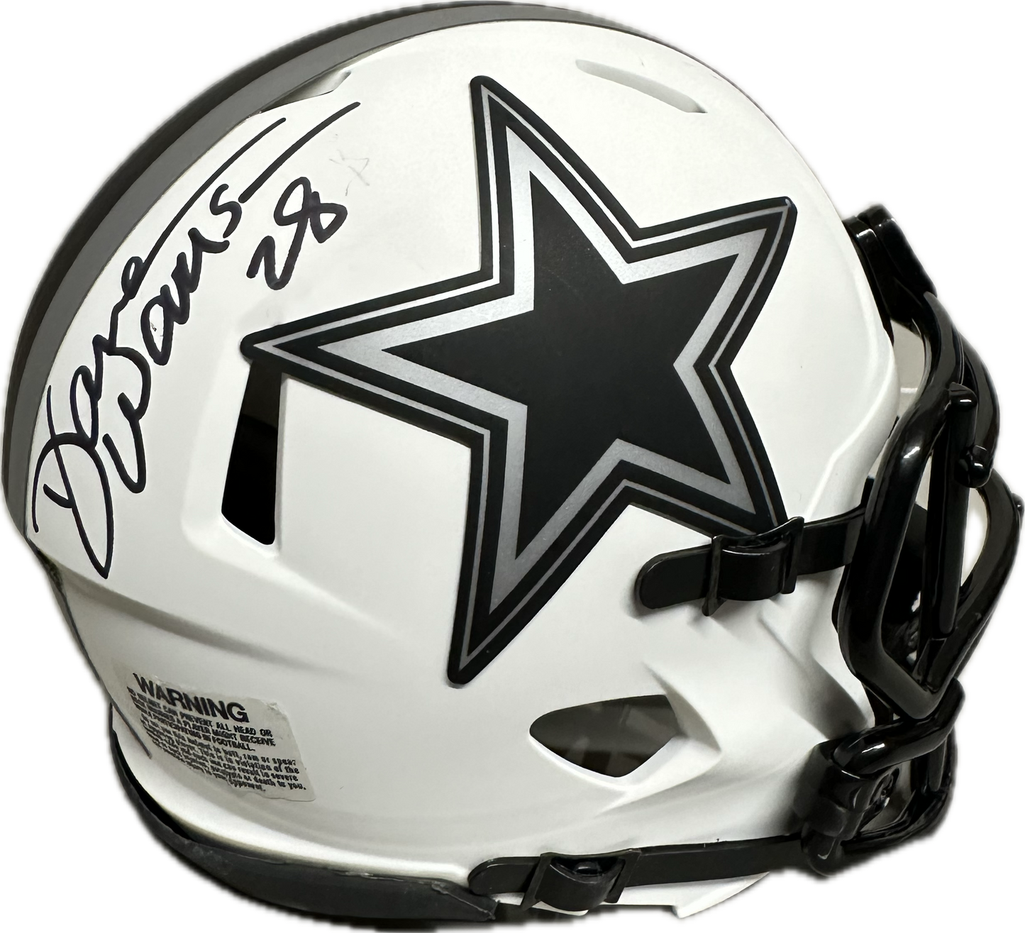 Darren Woodson Dallas Lunar Mini Football Helmet (JSA)