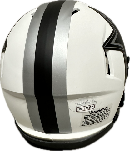 Jay Novacek Dallas Lunar Signed Mini Football Helmet (PIA/JSA)