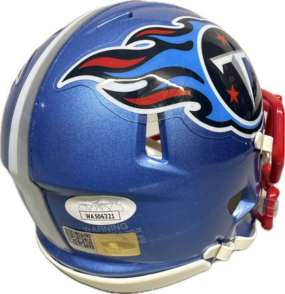 Adam "Pacman" Jones Tennessee Blue Signed Mini Football Helmet (PIA JSA)