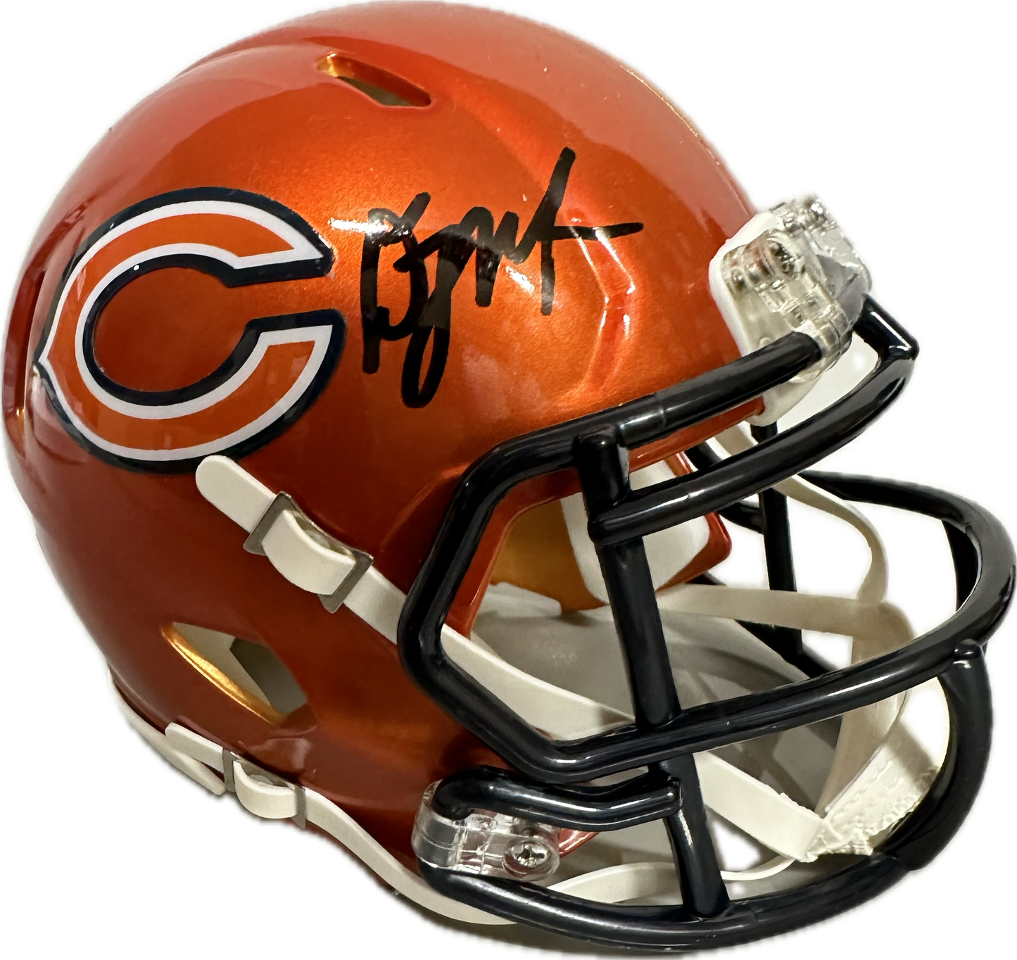 DJ Moore Chicago Orange Signed Mini Football Helmet (JSA/PIA)