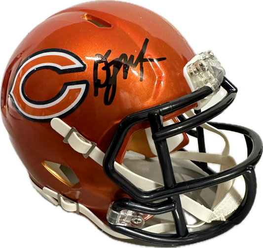 DJ Moore Chicago Orange Signed Mini Football Helmet (JSA/PIA)