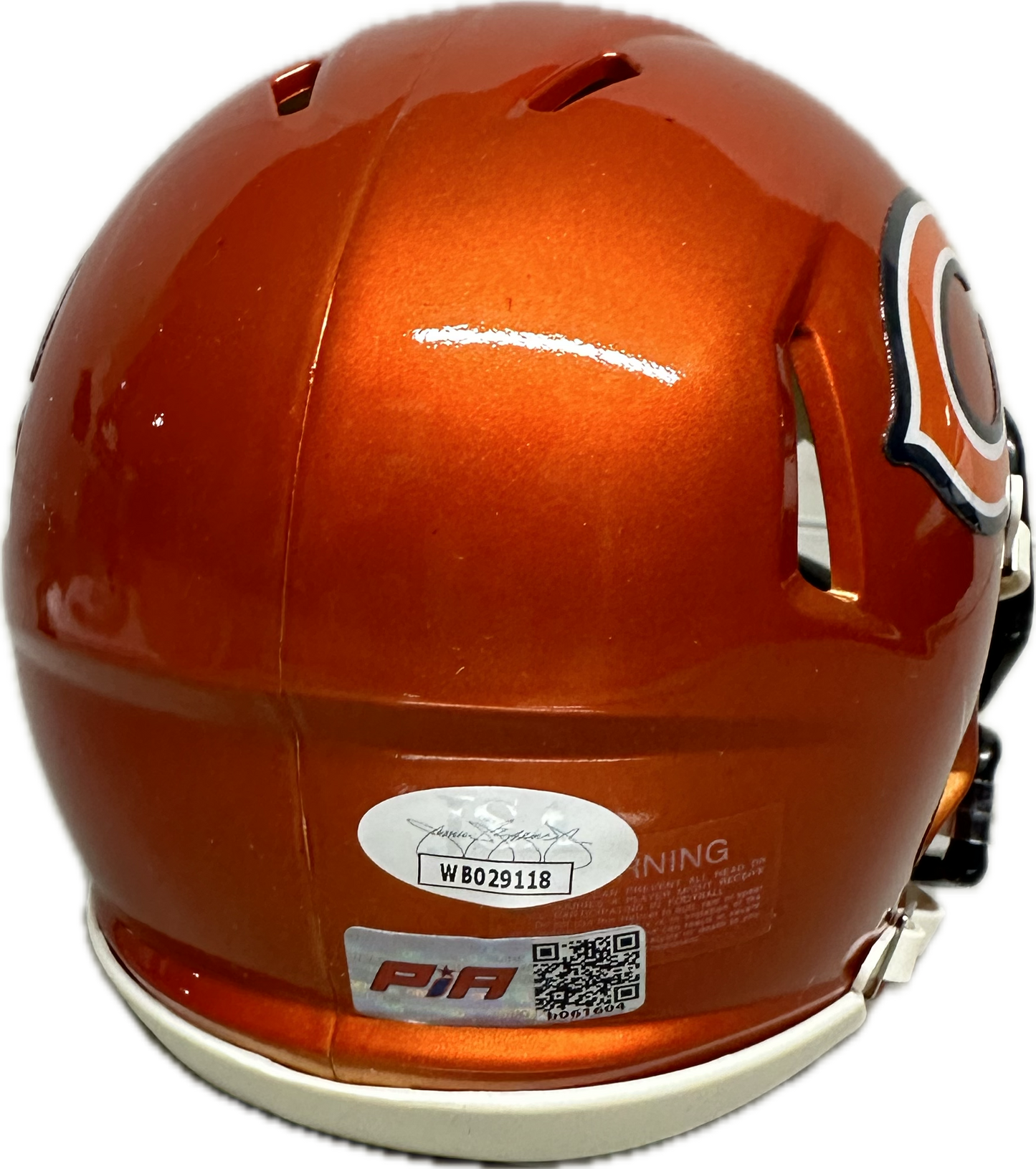 DJ Moore Chicago Orange Signed Mini Football Helmet (JSA/PIA)