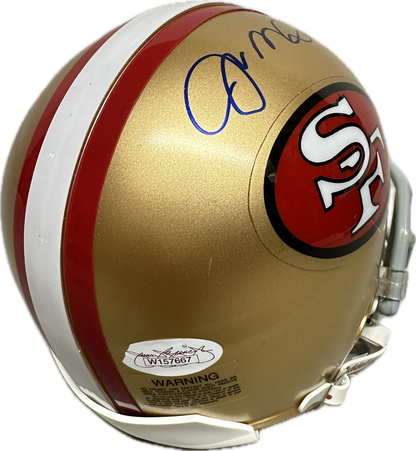 Joe Montana San Franscico Gold Signed Mini Football Helmet (JSA)