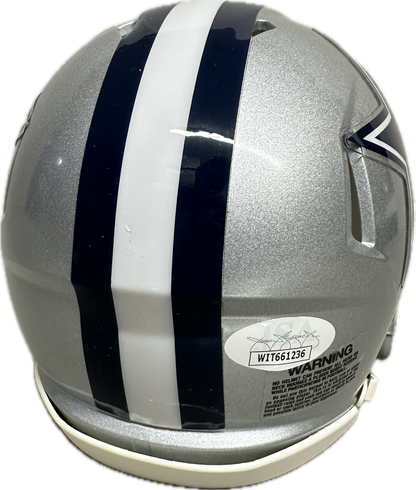 CeeDee Lamb Dallas Signed Mini Football Helmet (JSA)
