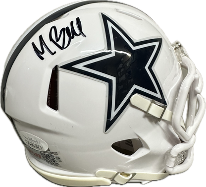 Markquese Bell Signed Dallas White Speed Mini Football Helmet (PIA/JSA)
