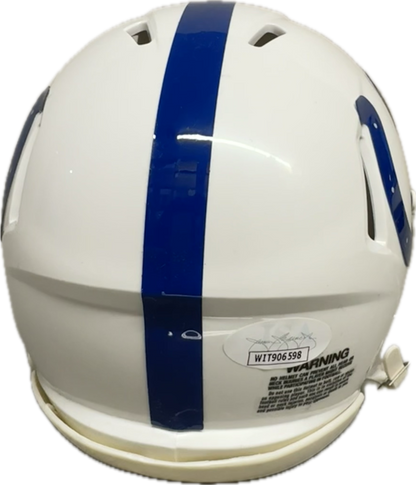 Edgerrin James Indianapolis Signed Mini Football Helmet (JSA)