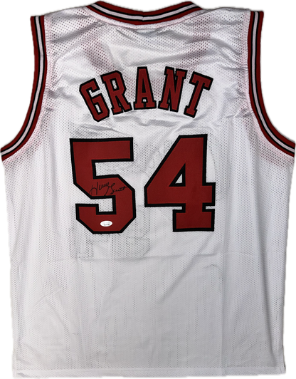 Horace Grant Autographed Chicago White Custom Basketball Jersey (JSA)