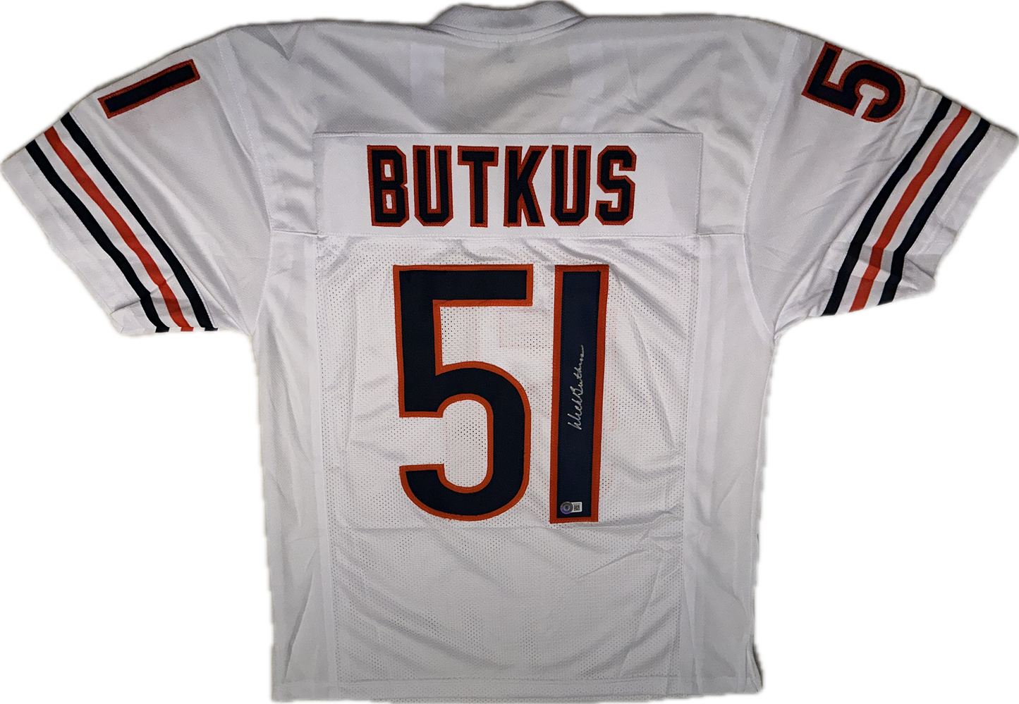 Dick Butkus Signed Custom Chicago White Jersey