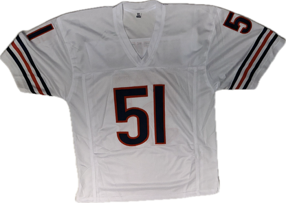 Dick Butkus Signed Custom Chicago White Jersey