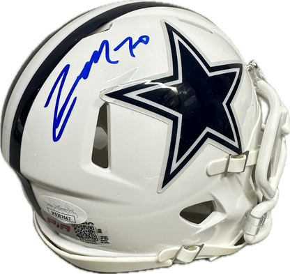 Zach Martin Signed Dallas White Speed Mini Football Helmet (PIA/JSA)