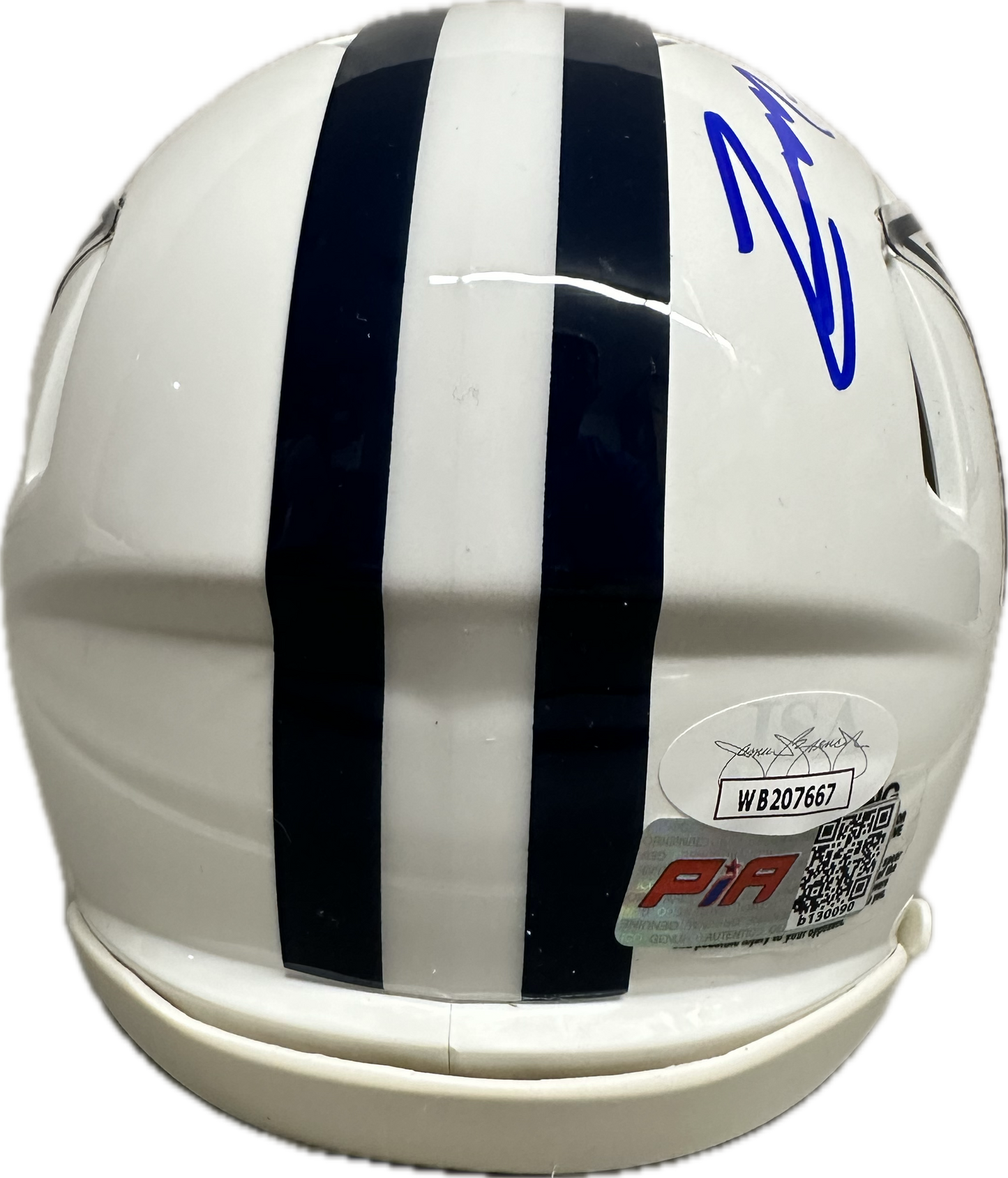 Zach Martin Signed Dallas White Speed Mini Football Helmet (PIA/JSA)