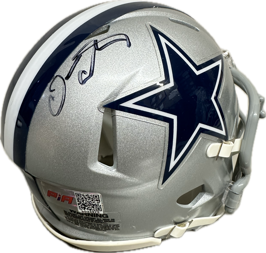 Dorance Armstrong Dallas Grey Speed Mini Football Helmet (PIA)