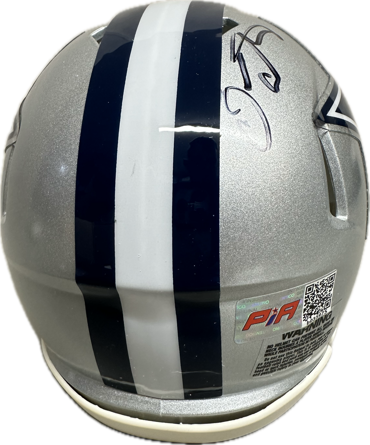 Dorance Armstrong Dallas Grey Speed Mini Football Helmet (PIA)
