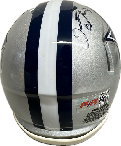 Dorance Armstrong Dallas Grey Speed Mini Football Helmet (PIA)