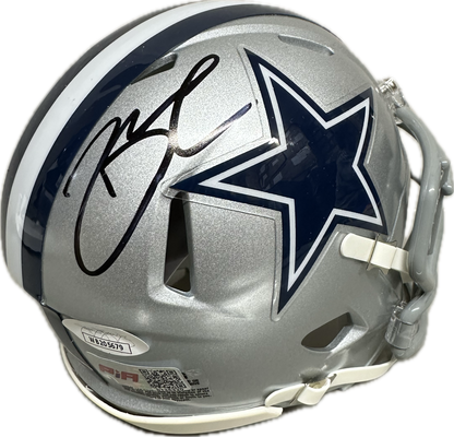 Brandin Cooks Dallas Grey Speed Mini Football Helmet (PIA/JSA)