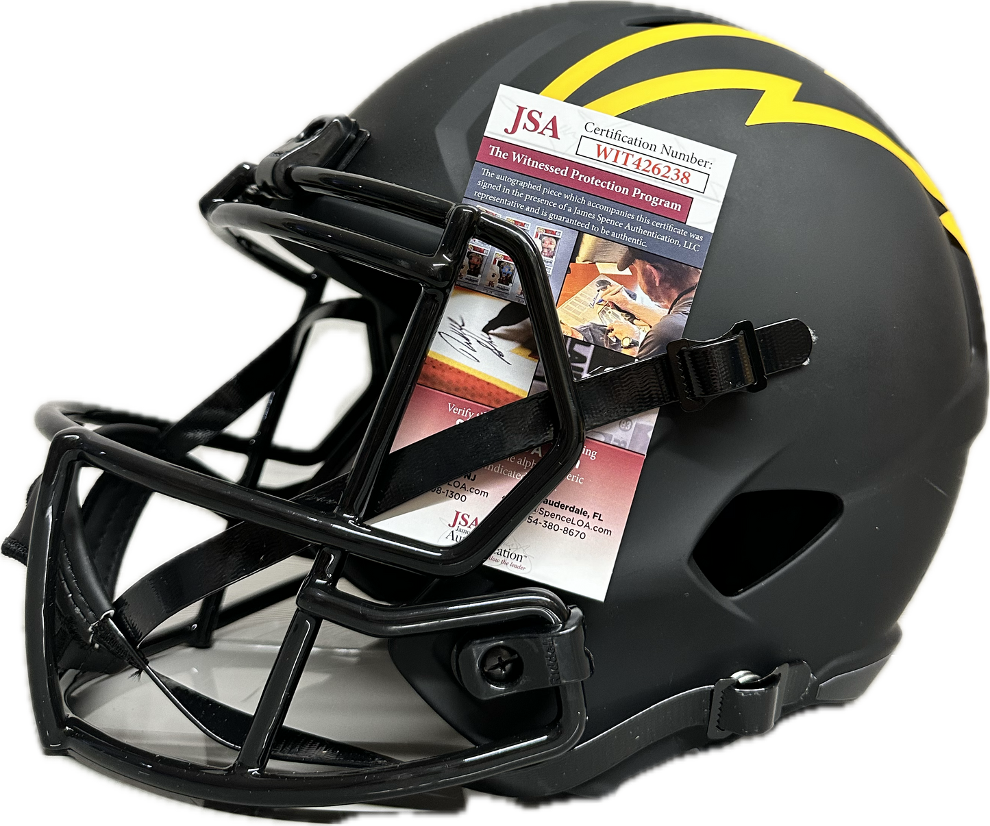 LaDainian Tomlinson Mega Inscription Chargers Eclipse Signed Full Size Football Helmet (JSA)