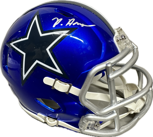 Dorance Armstrong Dallas Signed Blue Spped Mini Football Helmet (JSA/PIA)