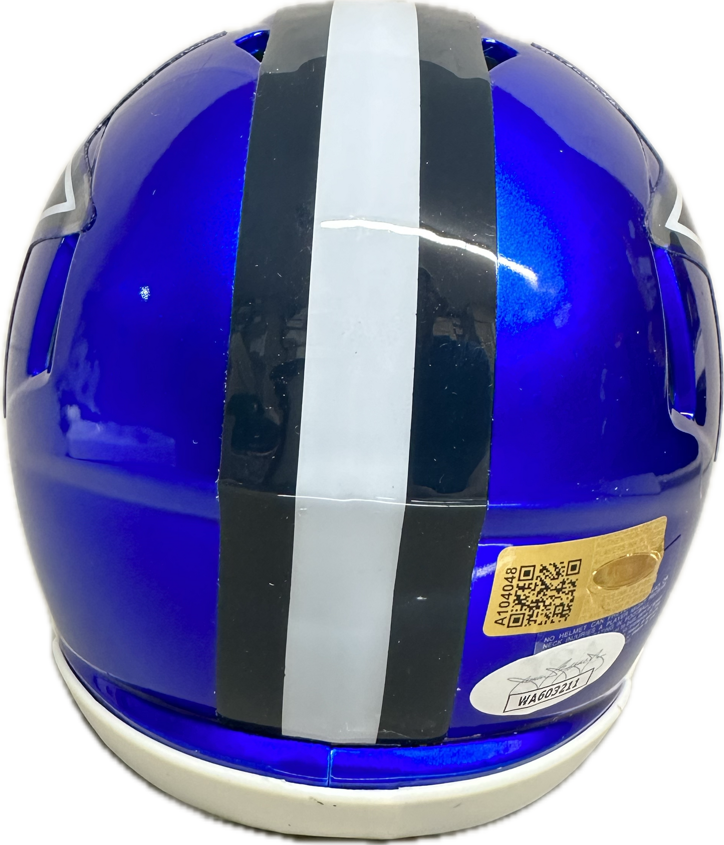Dorance Armstrong Dallas Signed Blue Spped Mini Football Helmet (JSA/PIA)