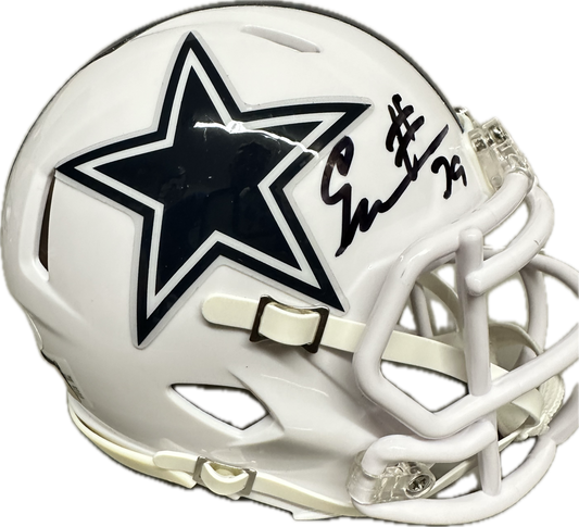 Erik WIlliams Signed Dallas White Speed Mini Football Helmet (PIA/JSA)