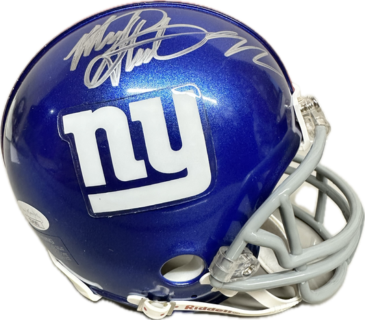 Michael Strahan Signed New York Speed Home Mini Football Helmet (PIA)