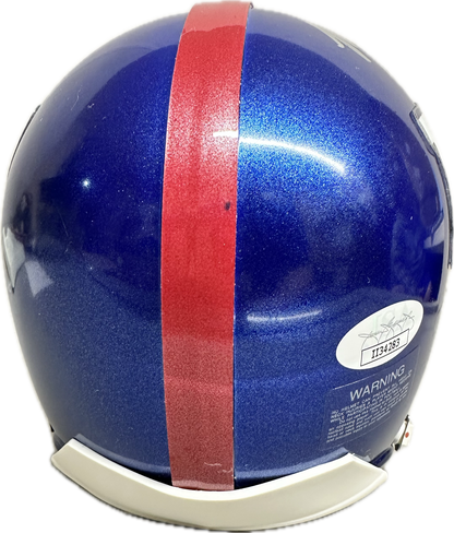 Michael Strahan Signed New York Speed Home Mini Football Helmet (PIA)