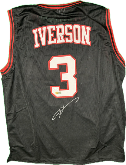 Allen Iverson Autographed Philadelphia Custom Basketball Jersey (PIA/JSA)