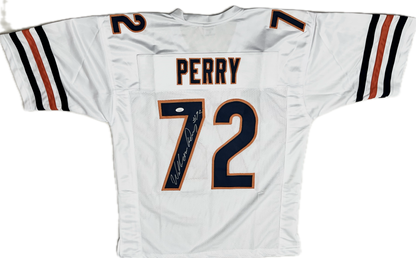 William "The Fridge" Perry Signed Chicago Custom White Autographed Football Jersey (PIA/JSA)