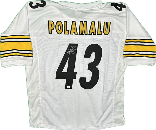 Troy Polamalu Signed Pittsburgh Yellow Custom Autographed Football Jersey (JSA)