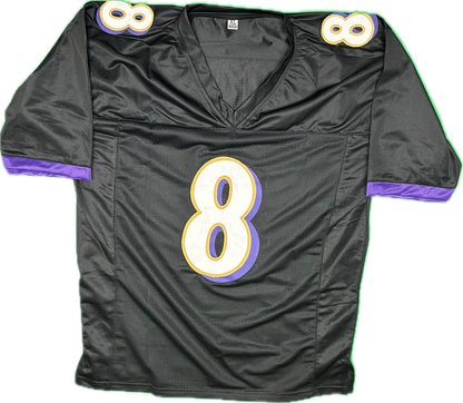 Lamar Jackson Custom Baltimore Black Autographed Football Jersey (JSA)