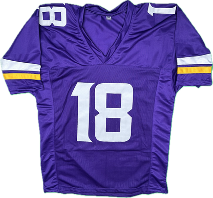 Justin Jefferson Signed Custom Purple Minnesota Football Jersey (JSA)
