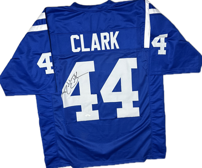 Dallas Clark Autographed Custom Indianapolis Blue Football Jersey (JSA)