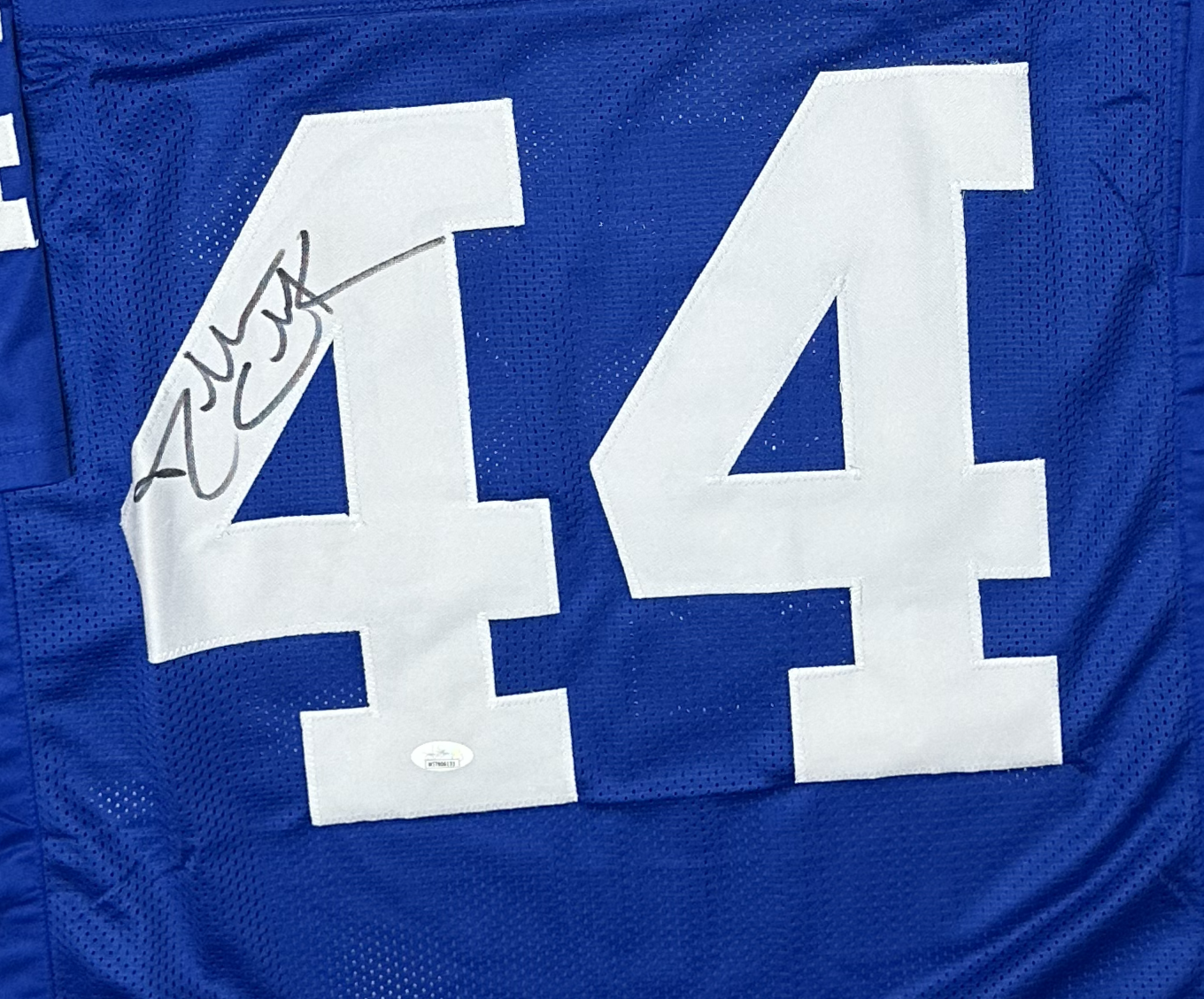 Dallas Clark Autographed Custom Indianapolis Blue Football Jersey (JSA)