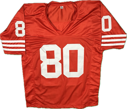 Jerry Rice Autographed San Francisco Custom Football Jersey (JSA)
