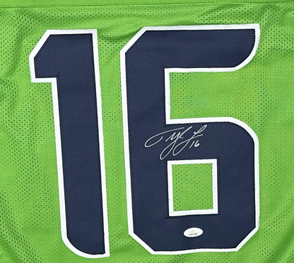 Tyler Lockett Signed Seattle Lime Custom Jersey