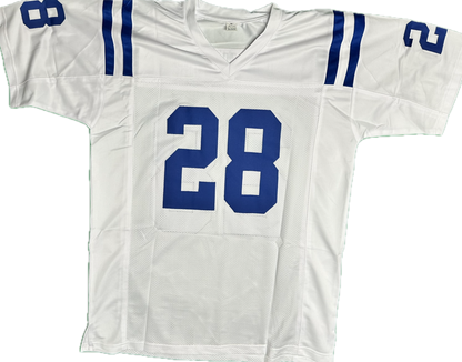 Jonathan Taylor Signed Custom Indianapolis White Football Jersey (JSA)