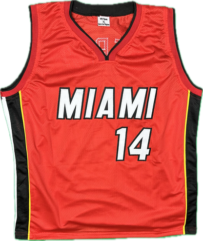 Tyler Herro Autographed Miami Custom Red Basketball Jersey PIA