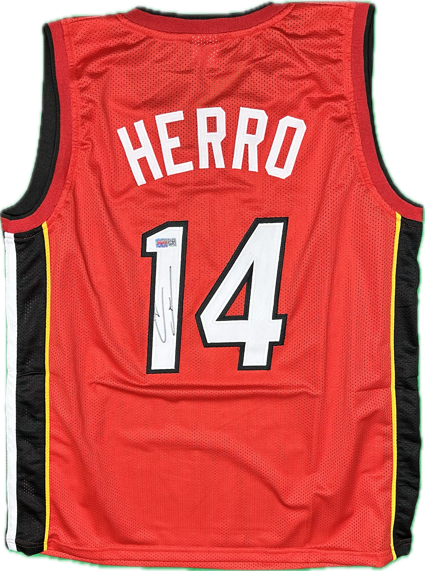 Tyler Herro Autographed Miami Custom Red Basketball Jersey PIA