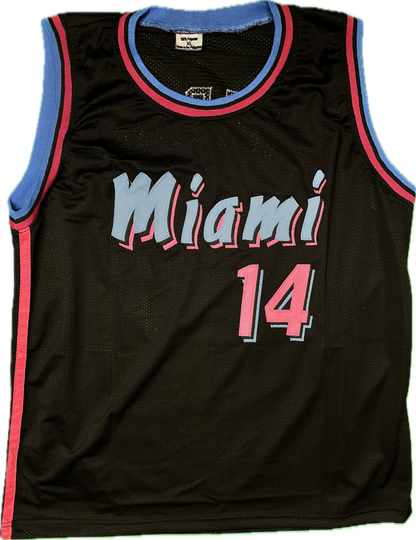 Tyler Herro Autographed Custom Black Miami Basketball Jersey PIA