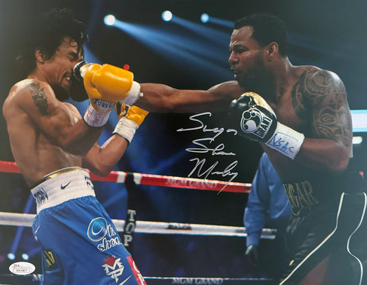 Sugar Ray Leonard Signed 16x20 Boxing Autographed Photograph JSA