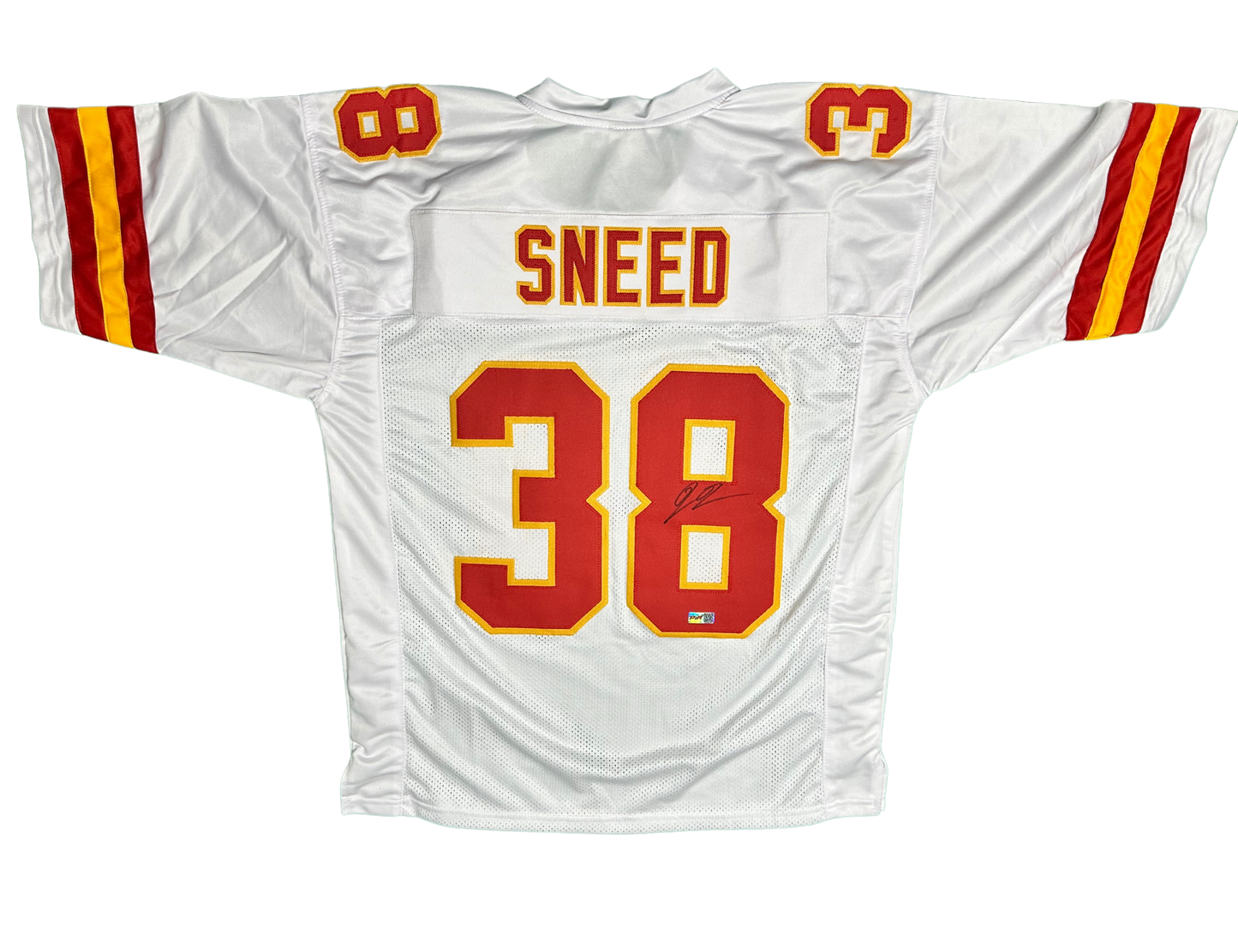 L'Jarius Sneed Signed White Super Bowl Chiefs Custom Autographed Football Jersey (PIA)